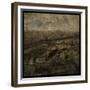 Paris Skyline I-John W Golden-Framed Giclee Print