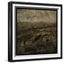 Paris Skyline I-John W Golden-Framed Giclee Print