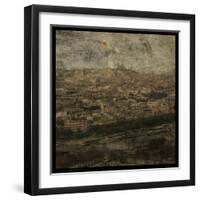 Paris Skyline II-John W Golden-Framed Giclee Print