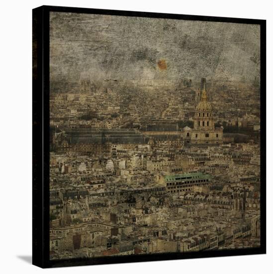 Paris Skyline III-John W Golden-Stretched Canvas