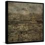 Paris Skyline III-John W Golden-Stretched Canvas