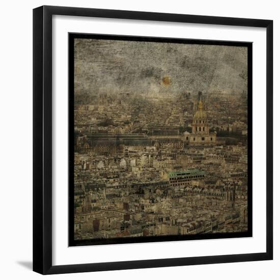 Paris Skyline III-John W Golden-Framed Giclee Print