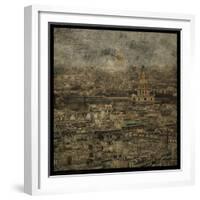 Paris Skyline III-John W Golden-Framed Giclee Print