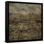 Paris Skyline III-John W Golden-Framed Stretched Canvas