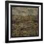 Paris Skyline III-John W Golden-Framed Giclee Print