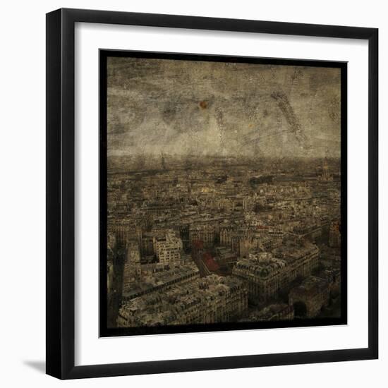 Paris Skyline IV-John W Golden-Framed Premium Giclee Print