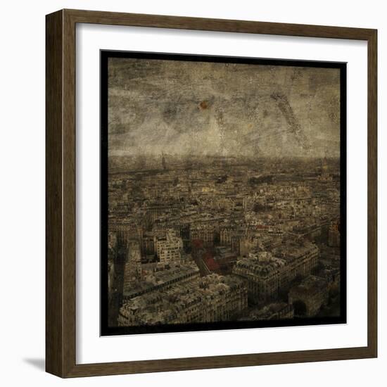Paris Skyline IV-John W Golden-Framed Giclee Print