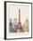 Paris Skyline Poster-paulrommer-Framed Art Print