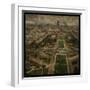 Paris Skyline V-John W Golden-Framed Premium Giclee Print