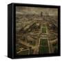 Paris Skyline V-John W Golden-Framed Stretched Canvas
