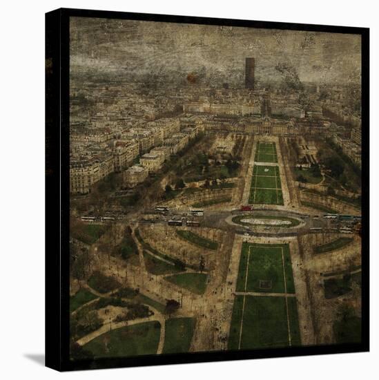 Paris Skyline V-John W Golden-Stretched Canvas