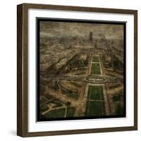 Paris Skyline V-John W Golden-Framed Giclee Print