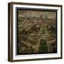 Paris Skyline V-John W Golden-Framed Giclee Print