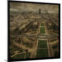 Paris Skyline V-John W Golden-Mounted Giclee Print