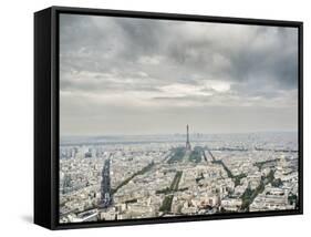 Paris skyline with the Eiffel Tower-Raimund Koch-Framed Stretched Canvas