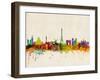 Paris Skyline-Michael Tompsett-Framed Art Print