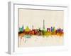 Paris Skyline-Michael Tompsett-Framed Art Print