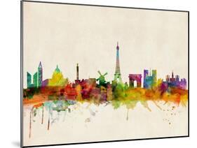 Paris Skyline-Michael Tompsett-Mounted Art Print