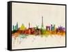 Paris Skyline-Michael Tompsett-Framed Stretched Canvas