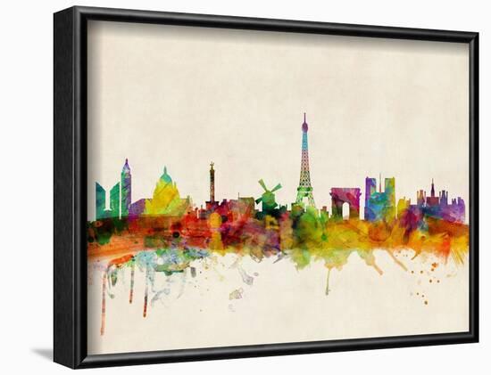 Paris Skyline-Michael Tompsett-Framed Art Print