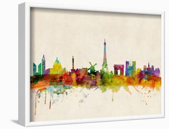 Paris Skyline-Michael Tompsett-Framed Art Print