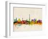 Paris Skyline-Michael Tompsett-Framed Art Print