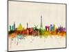 Paris Skyline-Michael Tompsett-Mounted Art Print