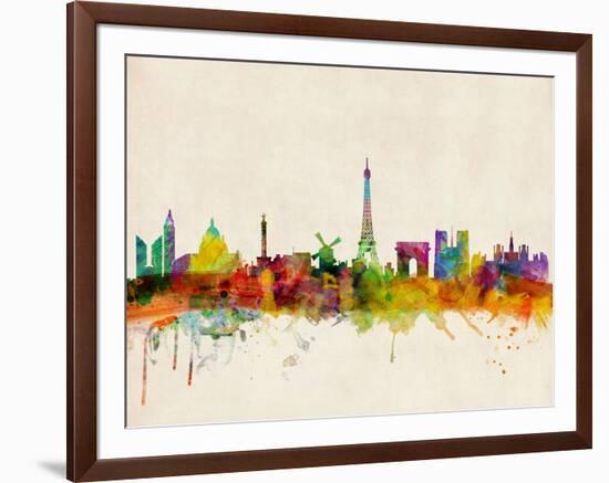 Paris Skyline-Michael Tompsett-Framed Art Print