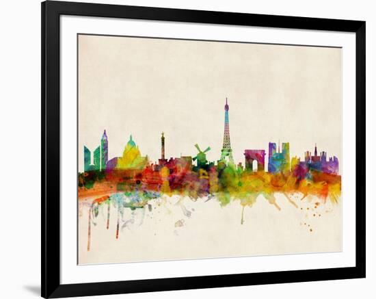 Paris Skyline-Michael Tompsett-Framed Art Print