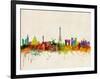 Paris Skyline-Michael Tompsett-Framed Art Print