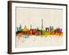 Paris Skyline-Michael Tompsett-Framed Art Print