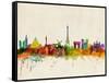 Paris Skyline-Michael Tompsett-Framed Stretched Canvas