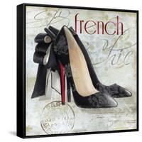 Paris Soles 1-Carlie Cooper-Framed Stretched Canvas