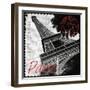 Paris Stamp-The Vintage Collection-Framed Giclee Print