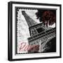 Paris Stamp-The Vintage Collection-Framed Giclee Print