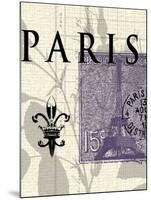 Paris Stamp-Z Studio-Mounted Art Print