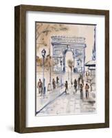 Paris Street 1-Madelaine Morris-Framed Art Print