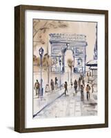 Paris Street 1-Madelaine Morris-Framed Art Print