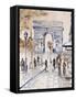 Paris Street 1-Madelaine Morris-Framed Stretched Canvas