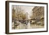 Paris Street in Autumn-Eugene Galien-Laloue-Framed Premium Giclee Print