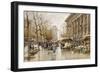 Paris Street in Autumn-Eugene Galien-Laloue-Framed Premium Giclee Print