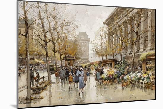 Paris Street in Autumn-Eugene Galien-Laloue-Mounted Premium Giclee Print