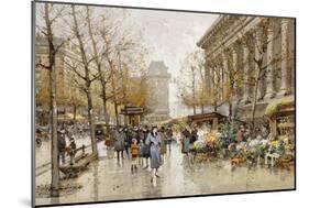 Paris Street in Autumn-Eugene Galien-Laloue-Mounted Premium Giclee Print