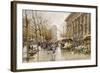 Paris Street in Autumn-Eugene Galien-Laloue-Framed Giclee Print