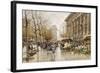 Paris Street in Autumn-Eugene Galien-Laloue-Framed Giclee Print