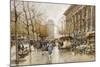 Paris Street in Autumn-Eugene Galien-Laloue-Mounted Giclee Print