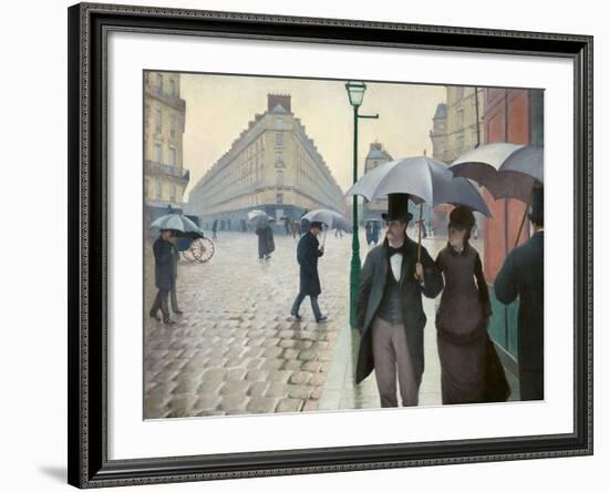 Paris Street in Rainy Weather (Paris, Rainy Day) by Gustave Caillebotte-null-Framed Giclee Print