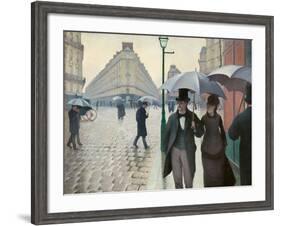 Paris Street in Rainy Weather (Paris, Rainy Day) by Gustave Caillebotte-null-Framed Giclee Print