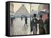 Paris Street in Rainy Weather (Paris, Rainy Day) by Gustave Caillebotte-null-Framed Stretched Canvas