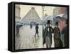 Paris Street in Rainy Weather (Paris, Rainy Day) by Gustave Caillebotte-null-Framed Stretched Canvas